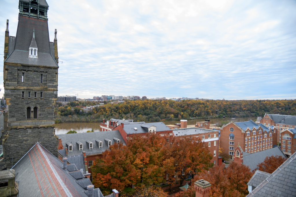 Georgetown campus during the fall