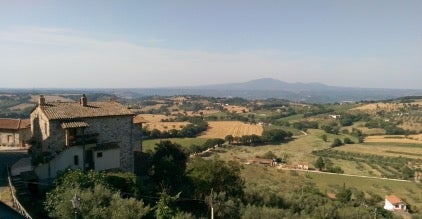 View of the Tiber River from Lugnano in Teverina