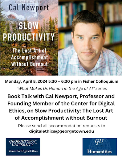 Cal Newport Book Talk "Slow Productivity: The Lost Art of Accomplishment Without Burnout"