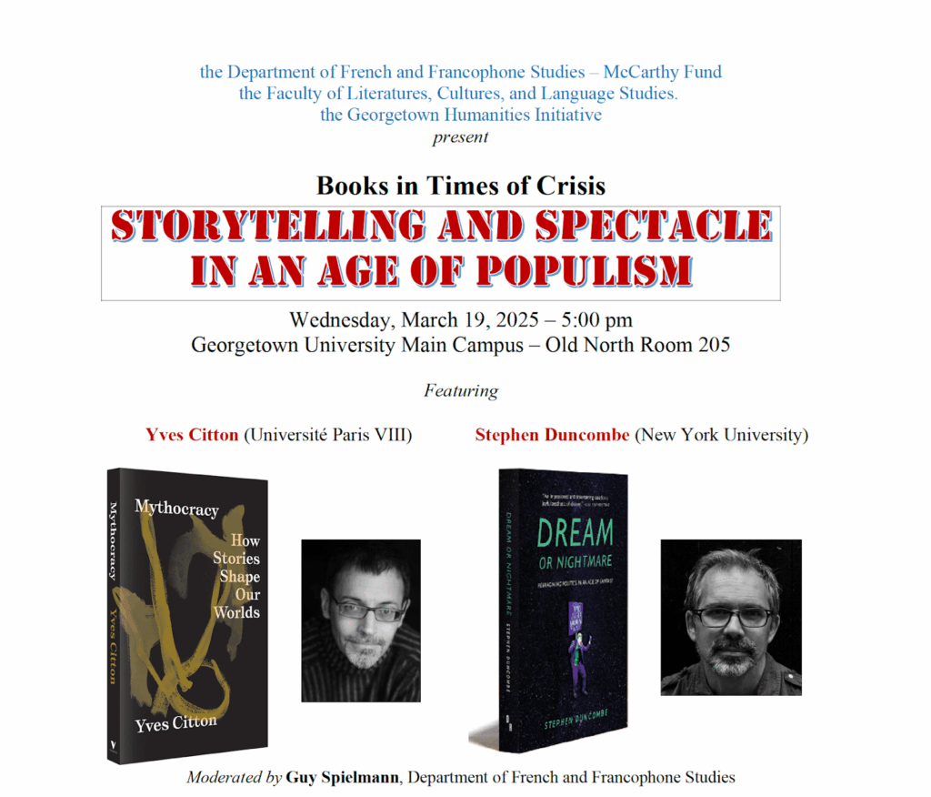 Event Flyer: Storytelling and Spectacle in an Age of Populism